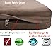 Dogbed4less DIY Pet Bed Pillow Brown Microsuede Duvet Cover and Waterproof Internal case for Dog at 40X35X4 Inch - Covers only