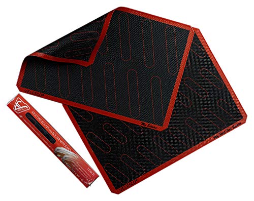 Silicone Eclair Baking Mat - Set of 2 Half Sheet 11 5/8" x 16 1/2" - Non Stick Micro Perforated Silicon Liner by Velesco - Thumbnail 2