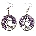 BAYUEBA Dangle Earrings Tree of Life Chakra Jewelry Mothers Day Gifts for Mom Wife Women (#2 Amethyst)