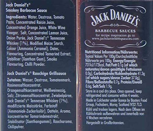 Jack Daniel's - Grillsauces & BBQ Glaze Tasting Package - 5 flessen in een set (1330g) - Smooth Original, Full Flavor… - Afbeelding 7
