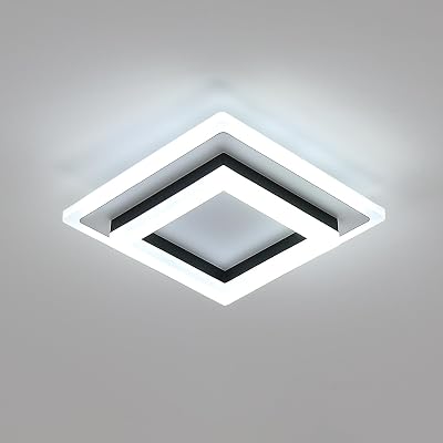 SENQIU 24W LED Ceiling Light Square Modern 6500K 2700LM 20x20 cm
