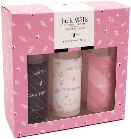 Jack Wills Ladies Body Spray Trio 3x 120ml Citrus/Floral/Fruity, 120 ml (Pack of 3)
