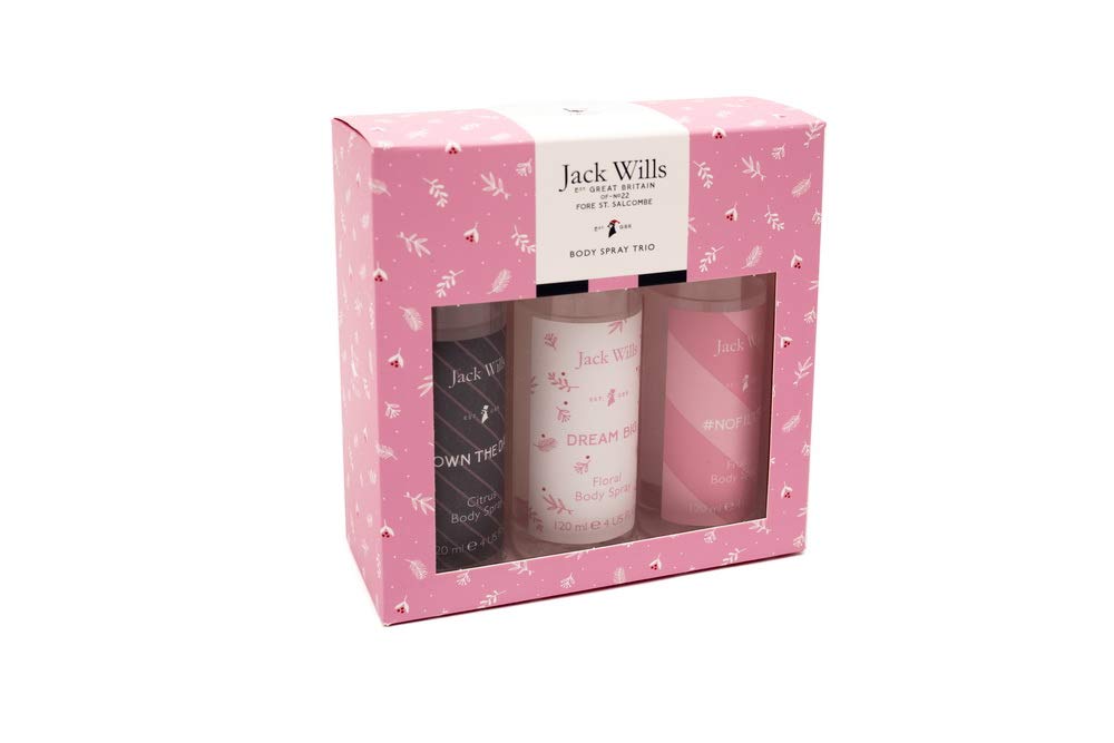 Jack Wills Ladies Body Spray Trio 3x 120ml Citrus/Floral/Fruity