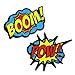 PinMart Boom Pow Trendy Action Comic Book Enamel Lapel Pin Set