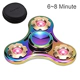 Maibtkey Fidget Spinners Stress Reducer Tri Prime Alloy Hand Spinner Fidget Toy Rainbow Metal Fidget Spinners Perfect for EDC ADHD Anxiety and Men Women Boys Girls Kids