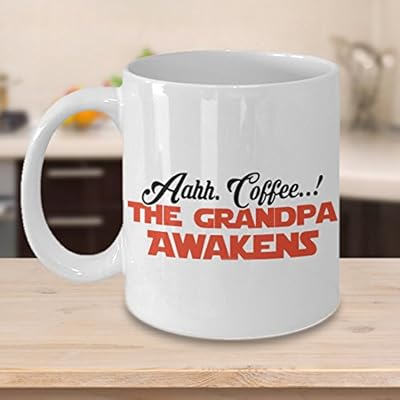 GRANDPA STAR WARS COFFEE MUG ~ The amazing grandpa mugs for some one soon to be / promoted to Grandfather - Birthday gifts for Grandpa from grandson/granddaughter/grand kid 11 oz White tea cup