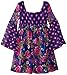 Emily West Girls' Printed Chiffon Boho Dress with Flare Sleeve