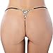Kocome Sexy Women Rhinestone G String Underwear Toy Thongs T Back Panty Briefs Lingerie (Black)