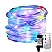 LED Rope Lights, Malivent 33 feet 136 LED Rope Lights Plug in Indoor Outdoor with Remote, 8 Modes/Timer, Waterproof, Low Voltage Light for Holiday Garden Party Decoration Colorful