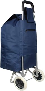 Ariana 61Ltr Lightweight 2 Wheel Large Shopping Trolley Navy Blue ST54 view 2