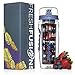 Fresh Fusions Fruit Infuser Water Bottle 32 oz - With Insulated Sleeve + Healthy Recipe Ebook - Includes 25 Infused Water Recipes - Lemon Water Bottle Infusion Detox BPA Free Tritan Water Bottles