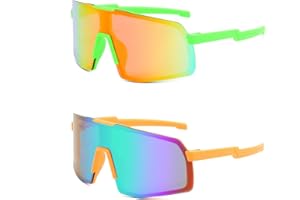 GENERIC Swanoble 2 Pairs UV400 Kids Sport Sunglasses for Youth Cycling Golf,Baseball Shades for Boys Girls Age 3-12