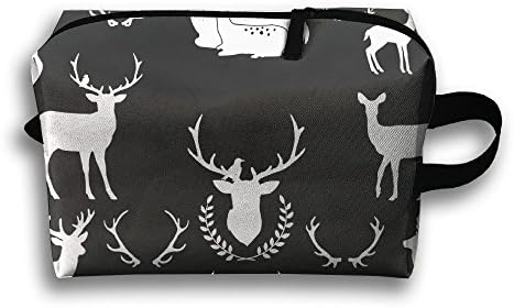 White Deer Silhouette Multi-functional Travel Storage Bags Clothing Sorting Packages,Travel Packing Pouches