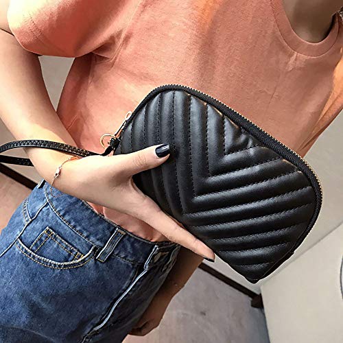 Vintage Snake Bone Chain Mobile Phone Bag,Onefa Women Small Handbag Stylish Bag Travel Phone Pouch Security Wallet Black (Black)