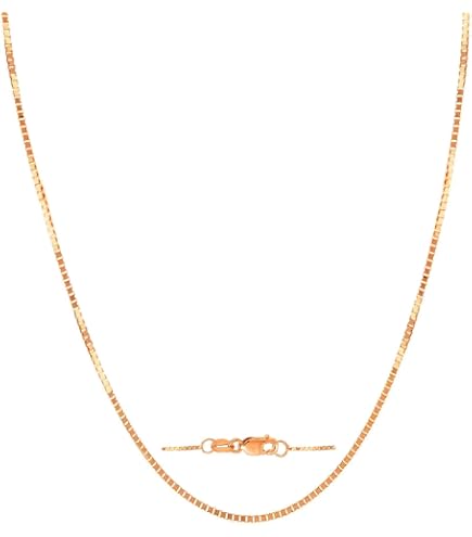 Amazon.com: 14K Yellow Gold 1 mm Solid Box 20