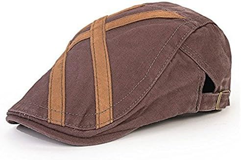 Pierre LaMarreDS Men's Flat Cap Vintage Adjustable Quilted Lined Golf Newsboy Hat