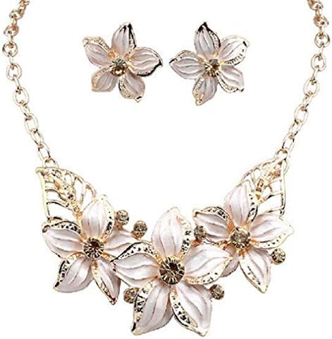 Crystal Flower Maxi Statement Jewelry set