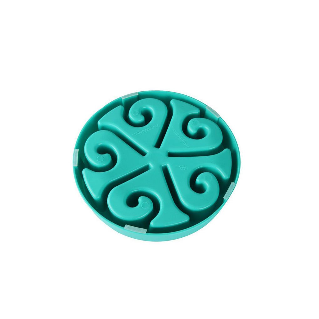 PP Plastic Pets Slow Feeding Bowl Flower Design Anti-Choking Slow Eating Dog Cat Bowl