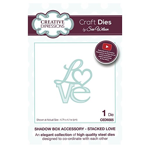 Sue Wilson CED9305 Shadow Boxes "Stacked Love" Dies