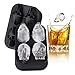 Skull Shaped Ice Cube Tray, 3D Cool Shape, Flexible Silicone Mold for Easy Release, BPA Free and Dishwasher Safe, for Cocktails and Whiskey Drinks, Spooky Halloween Party, Gift Idea for All