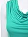 FLORIA Women's Cowl-Neck Ruched Draped Sleeveless Stretchy Blouse Tank Top (S-3X)