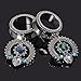 IU Mode 4PCS Stainless Steel with Dangle Ear Plugs Tunnels Stretcher Expander Ear Piercing Jewelry 0g-5/8