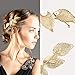 12 Pieces Hair Clips for Women, Tree Branch Alloy Feather Leaf Style Barrettes Hair Pins for Girls Thick Hair Styling Women Wedding Party (Style 3)