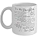 My Cuppa Joy Gifts for Daughter from Dad - to My Daughter Coffee Mug - 11oz Novelty Ceramic Cup - Touching Present for Christmas, Xmas, Birthday, Graduation for Her from Father