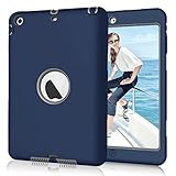 Hocase Dual Layer  Ruggged Hard Rubber Case Apple iPad mini 1 / 2 / 3 - Navy Blue / Grey