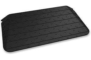BESEA 4 Inch Rise Threshold Ramp Anti-Slip Wheelchair Ramp Rubber Curb Ramp for Home Doorways 3 Feet Long 6500lbs Load Capacity(Anti-Slip Design)