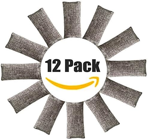 12 Pack Natural Air Purifying Bags,Odor Remover, Shoe Deodorizer and Odor Eliminator 100% Natural Non-Toxic
