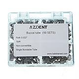 AZDENT® Dental Orthodontic Buccal Tubes 1st Molar Bondable Tube Roth 022-Split Welding(50sets/box)