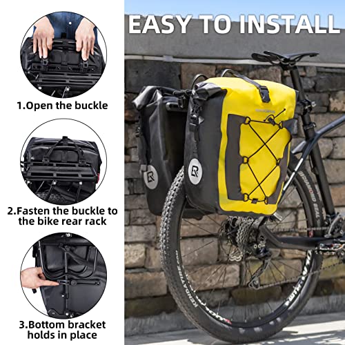 ROCKBROS Bike Pannier Waterproof 27L Large Capacity Bike Bag Rear Rack