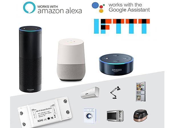 LEDLUX Interruptor inteligente WiFi 220 V 16 A 3500 W Smart Switch WiFi Compatible con Alexa y Google Home