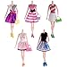 25pcs Barbie Doll Accessories=5pcs Handmade Wedding Dress+10 Pairs Shoes+10pcs Handbag Shoulderbag