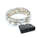 RTGS 30 LEDs String Lights Batteries Operated on 10 Feet Long Silver Color Wire, Indoor and Outdoor with Waterproof Batteries Box and Timer (Cold White Color 30 LEDs 10 FEET Timer)