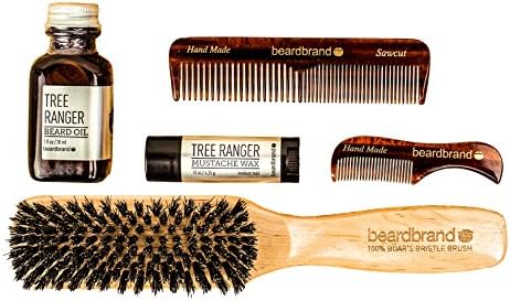 Beard Care Grooming Gift (5 Piece Kit) - All in one Beard Grooming Set - Great Gift For Men - Groomsman Gift