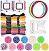 7TECH Premium Friendship Bracelet Maker 2 Packs Jewelry Kit with DIY Beads Rubber Band, Colorful Knotted Bracelets Made with Embroidery Floss and 10 Loops of Bracelet Best Gift for Kids Fun to Share