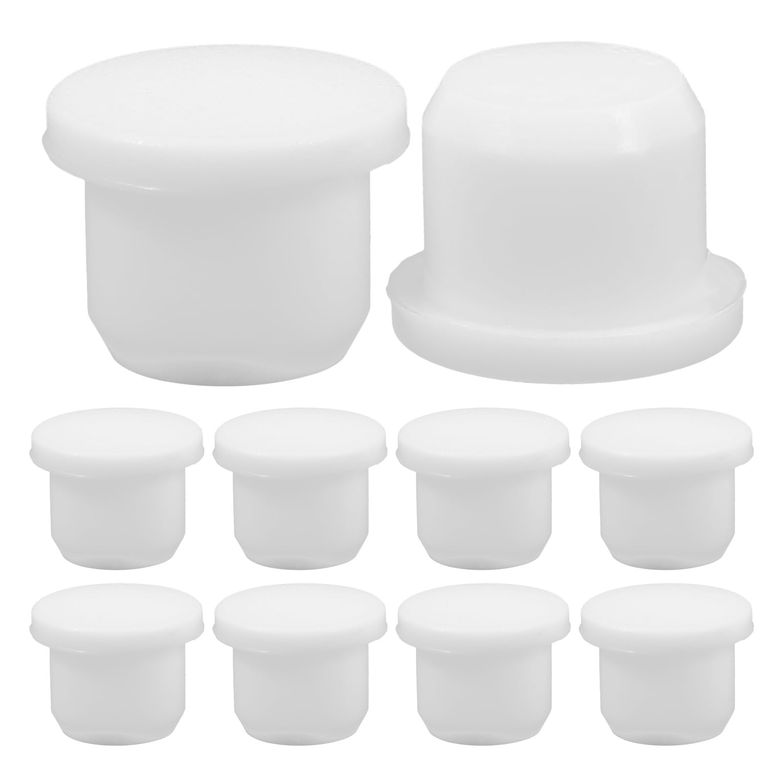Amosfun 10pcs Salt and Pepper Shaker Stoppers, 1/2 Inch Reusable Silicone Shaker Plugs, Seasoning Replacement Plug for Sealing and Freshness