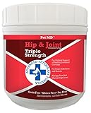 Pet MD Hip and Joint Supplement Glucosamine for Dogs – Triple Strength Allergy Free – 120 Soft Chews