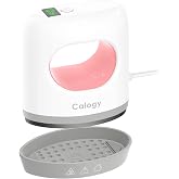 Calogy Super Mini Heat Press Machine, Fast Up to Max 410℉ in 3Mins &amp; 4 Heating Setting with LED Display, Mini Iron for Crafting with Precision Tip, Easy for Small Objects Like Shoes, Hats (White Pink)