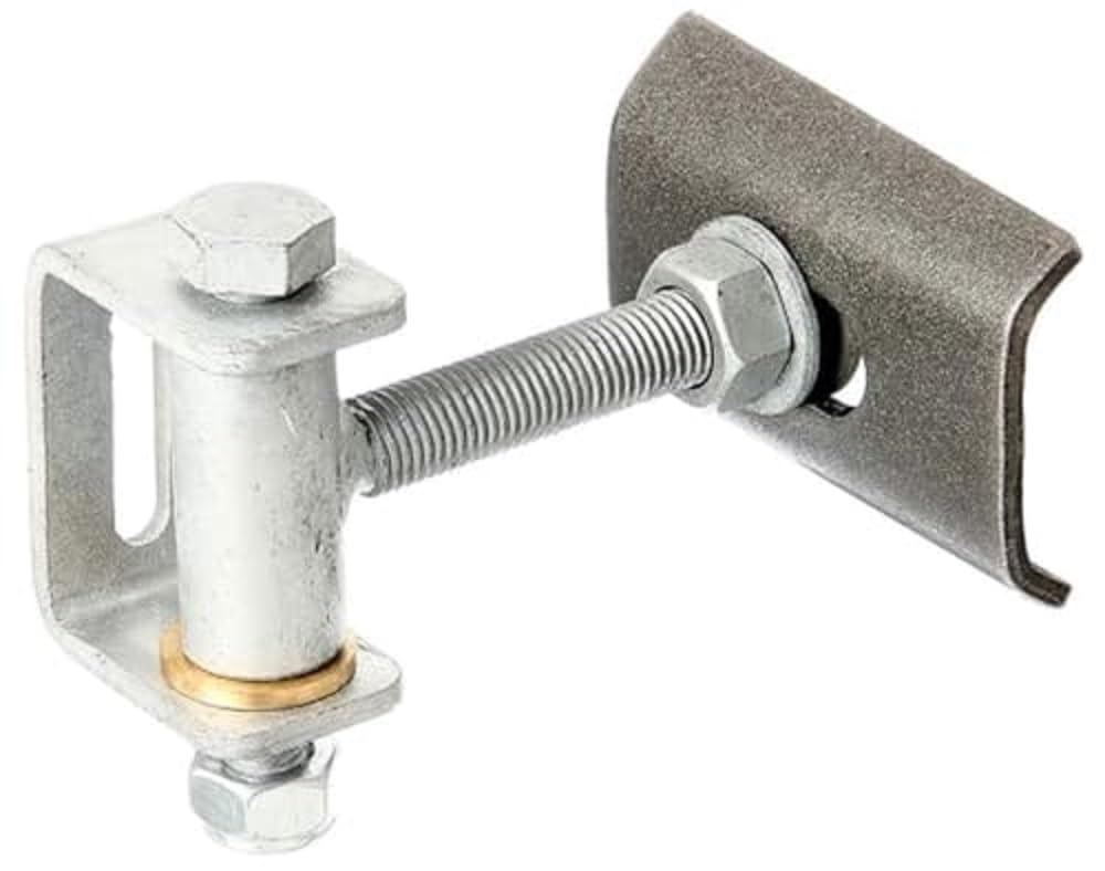 Gah-Alberts 411350 Gate Hinge for 180° Opening/Adjustable Levels/Hot-Dip Galvanised/for Welding / M16 / Max. Load 150 kg