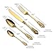 16-Piece Gold Flatware Silverware Set,Heavy Duty Stainless Steel Flatware Service for 4,Cutlery Include Knife/Fork/Spoon/Coffee Spoon,Mirror Polished, Dishwasher Safety