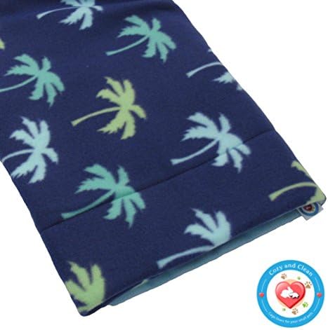 Guinea Pig Fleece Cage Liner, Palm Trees on Navy, Absorbent Liner, Midwest Size, Cozy and Clean | Washable and Reusable |