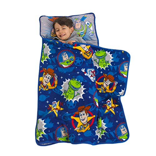 Disney Toy Story 4 Toys in Action Toddler Nap Mat, Blue, Green, Yellow, Grey Pricepulse