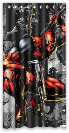 Fashions Home Deco Custom Deadpool Window Curtain for Living Room/Bedroom/Patio Door/Bathroom,Home Decor,Window Curtain 50
