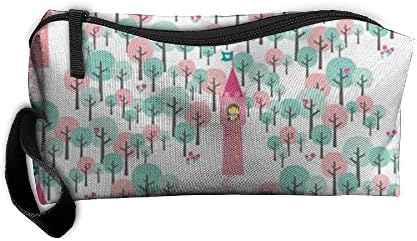 Conifer Trees Breathable Cosmetic Makeup Hanging Bag For Girls Wear Resistance Carrying Handle Storage Zipper Pouch Bag