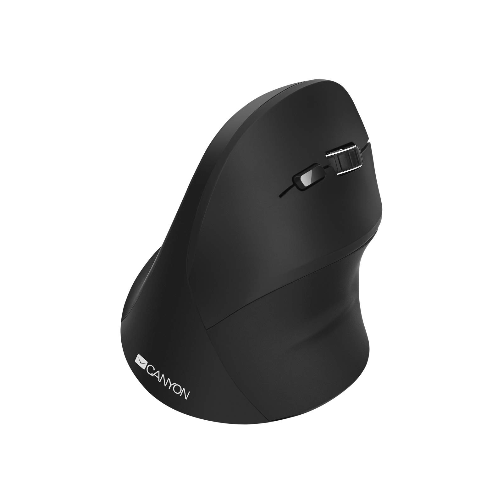 Canyon Vertical Wireless Mouse MW-16 - Ergonomic, Ultra-Precision PC Mouse with USB Receiver for Improved Wrist Strain - AA Battery Included