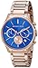 Michael Kors Chronograph Blue Dial Rose Gold-tone Mens Watch MK5911