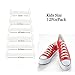 LattoGe No Tie Silicone Shoelaces Lace Lock Bands for Kids, Adults Athletic Running Shoe Laces,Seakers (Kids Size White) …